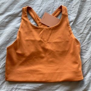 NWT girlfriend collective Milo bra top in Spice (M)